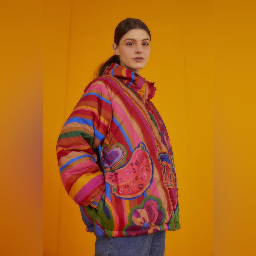 FARM Rio Lisa Reversible Puffer Jacket - Picture 9 of 15